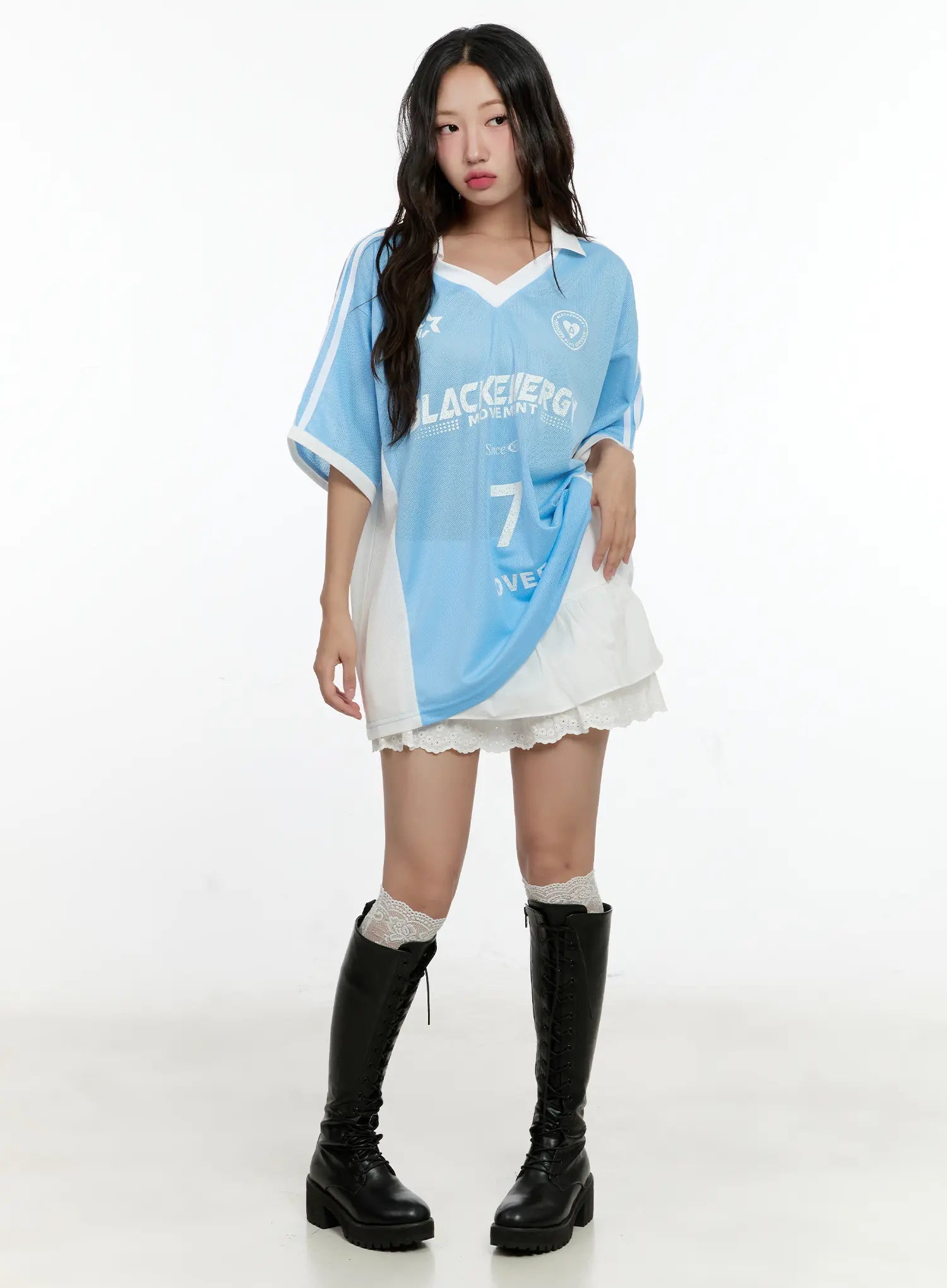 Eyelet Tiered Mini Skirt CG501